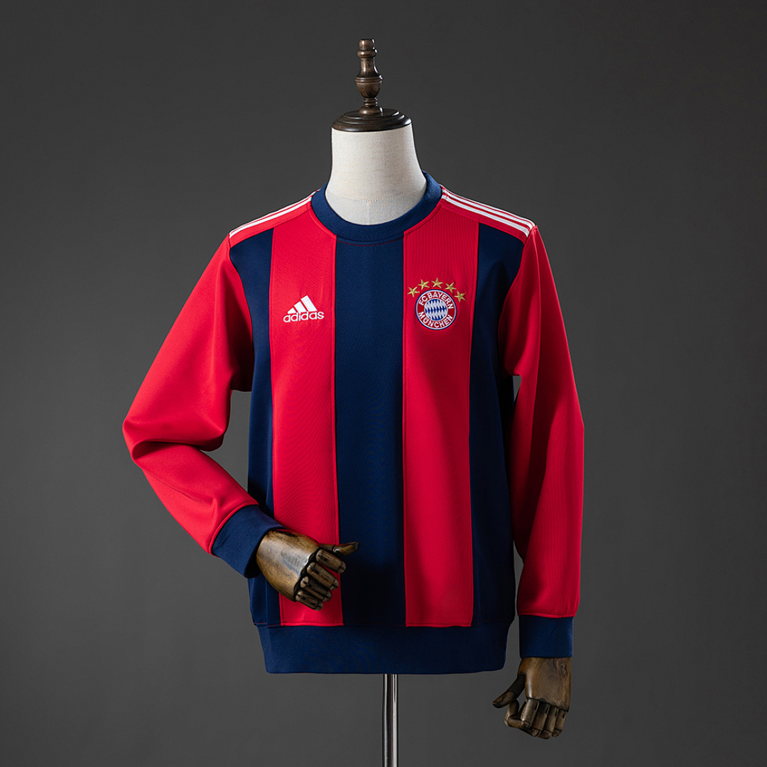 Camisa Bayern Munich Long-sleeved Sweatshirt - Red & Cyan M-3XL Torcedor
