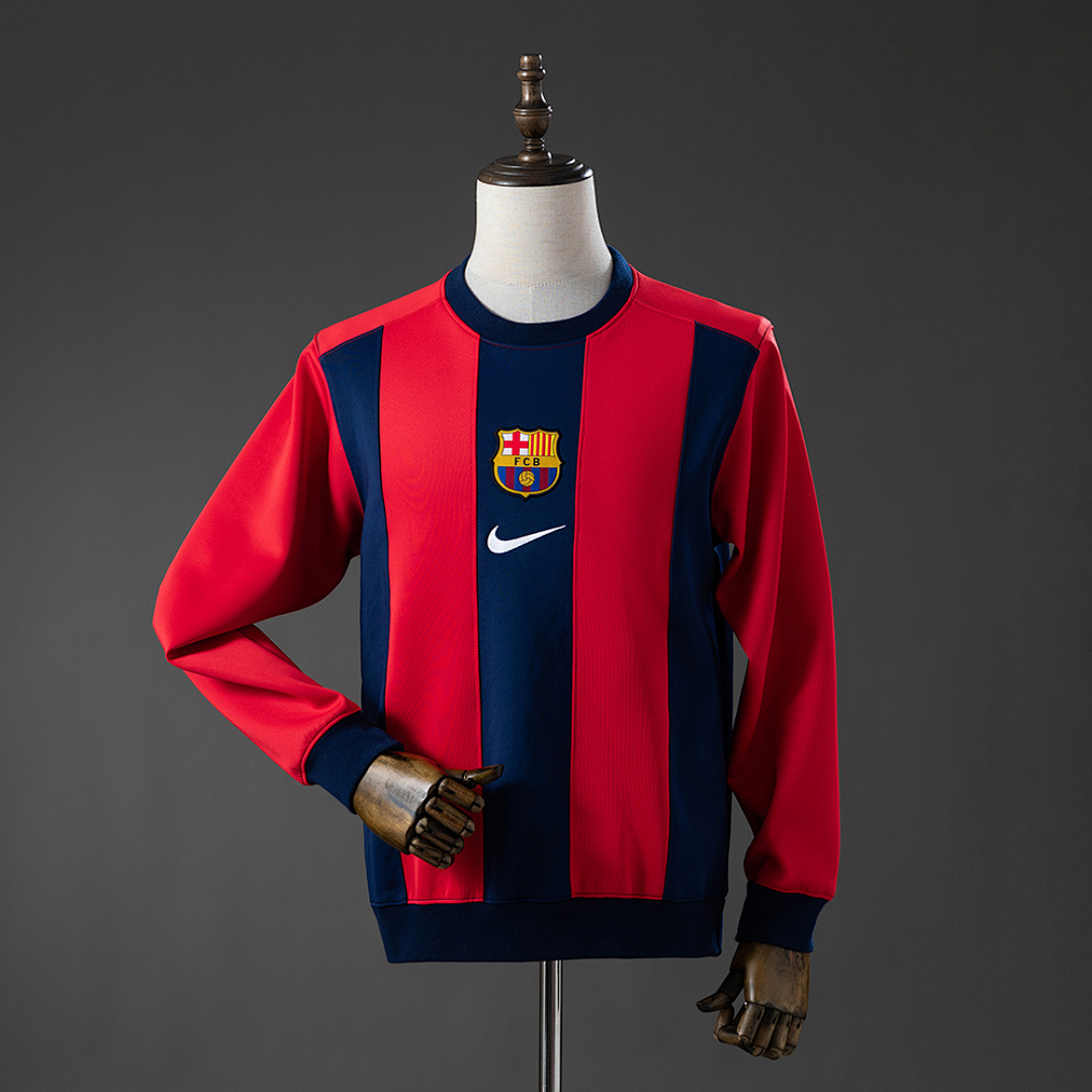 Camisa Barcelona Long-sleeved Sweatshirt - Red & Blue M-3XL Torcedor