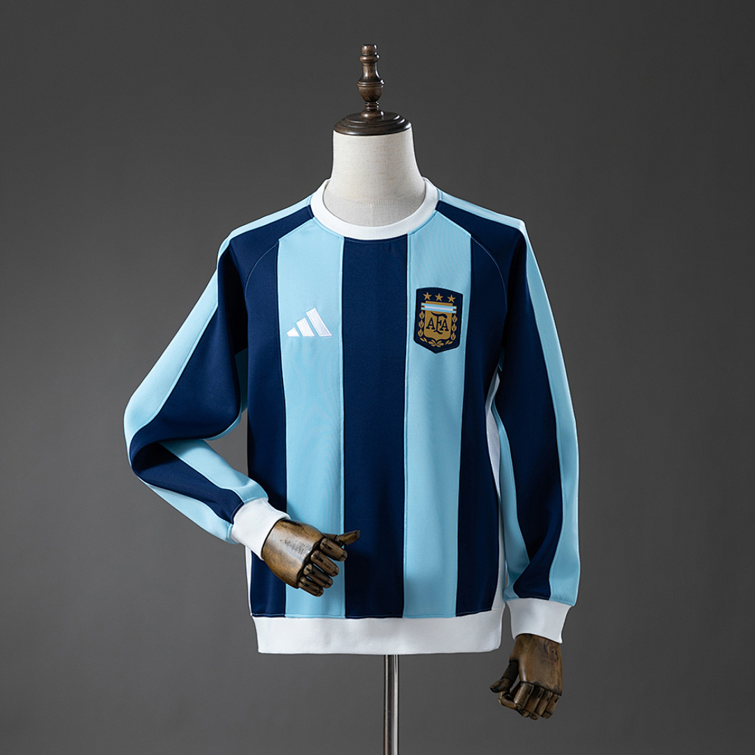 Camisa Argentina 25/26 Long-sleeved Sweatshirt - Dark Blue & Light Blue M-4XL 25/26 Torcedor