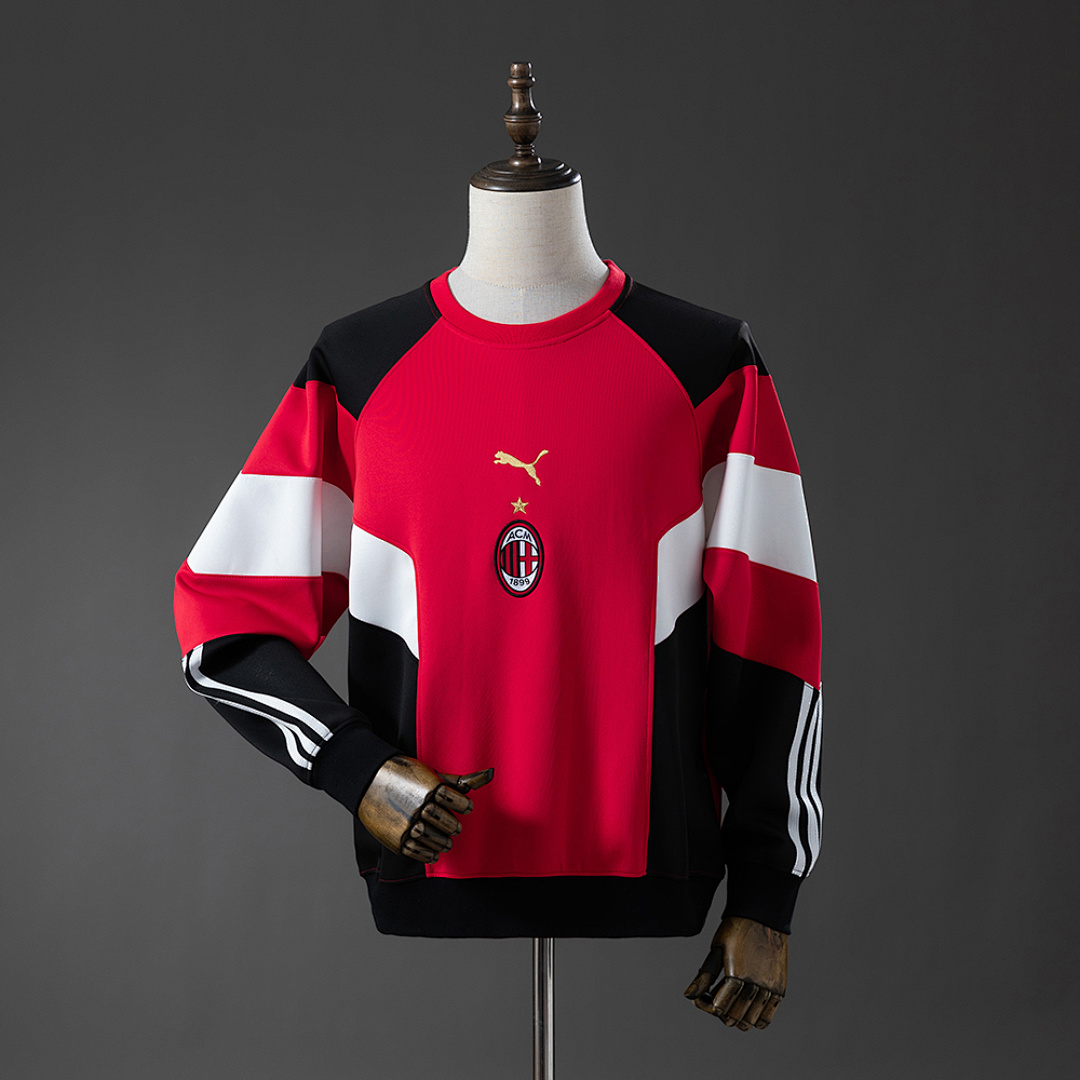 Camisa AC Milan 25/26 Long-sleeved Sweatshirt - Red M-4XL 25/26 Torcedor