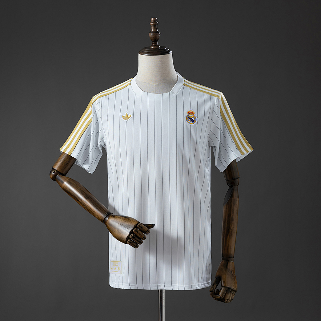 Camisa Real Madrid Terrace Icons T- White Gold Torcedor