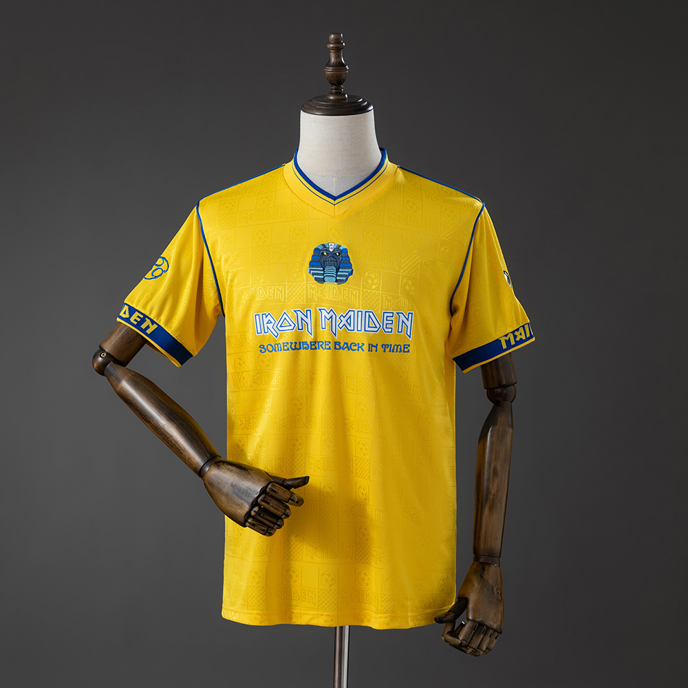 Camisa Iron Maiden x West Ham United 2008 Retro Yellow 2008 Torcedor