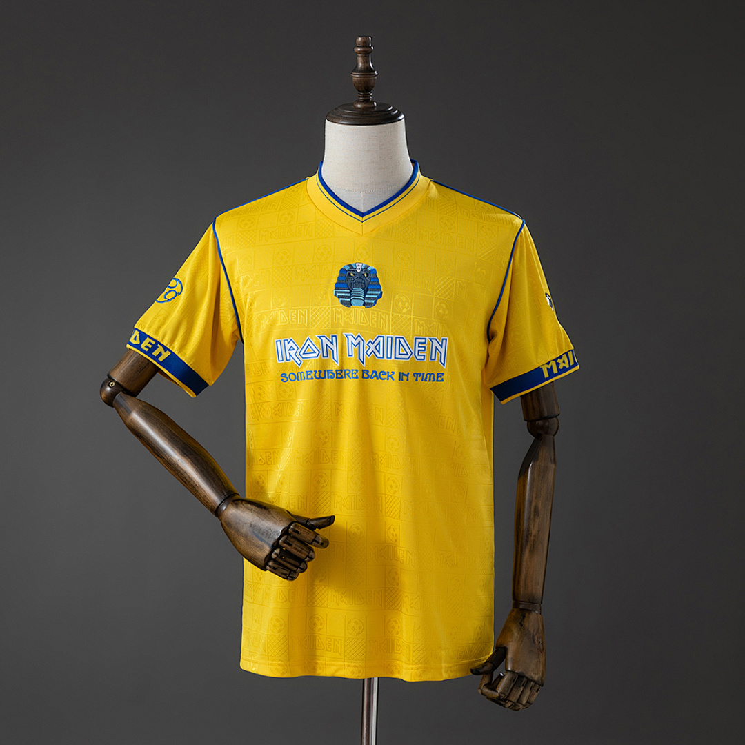 Camisa Iron Maiden x West Ham United 2008 Retro Yellow 2008 Torcedor